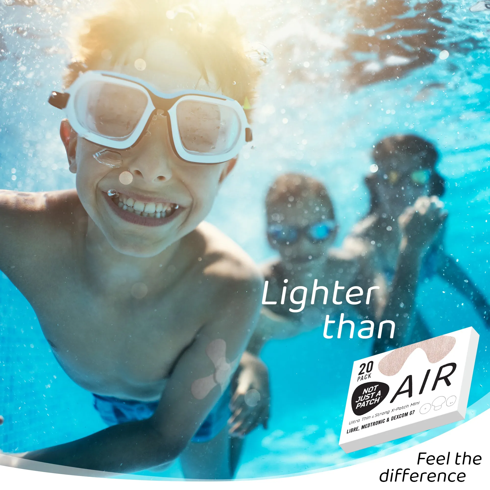 Not Just a Patch X Mini Air for Libre/Dexcom G7/ Medtronic CGM - 20 Pack - Choose Colour
