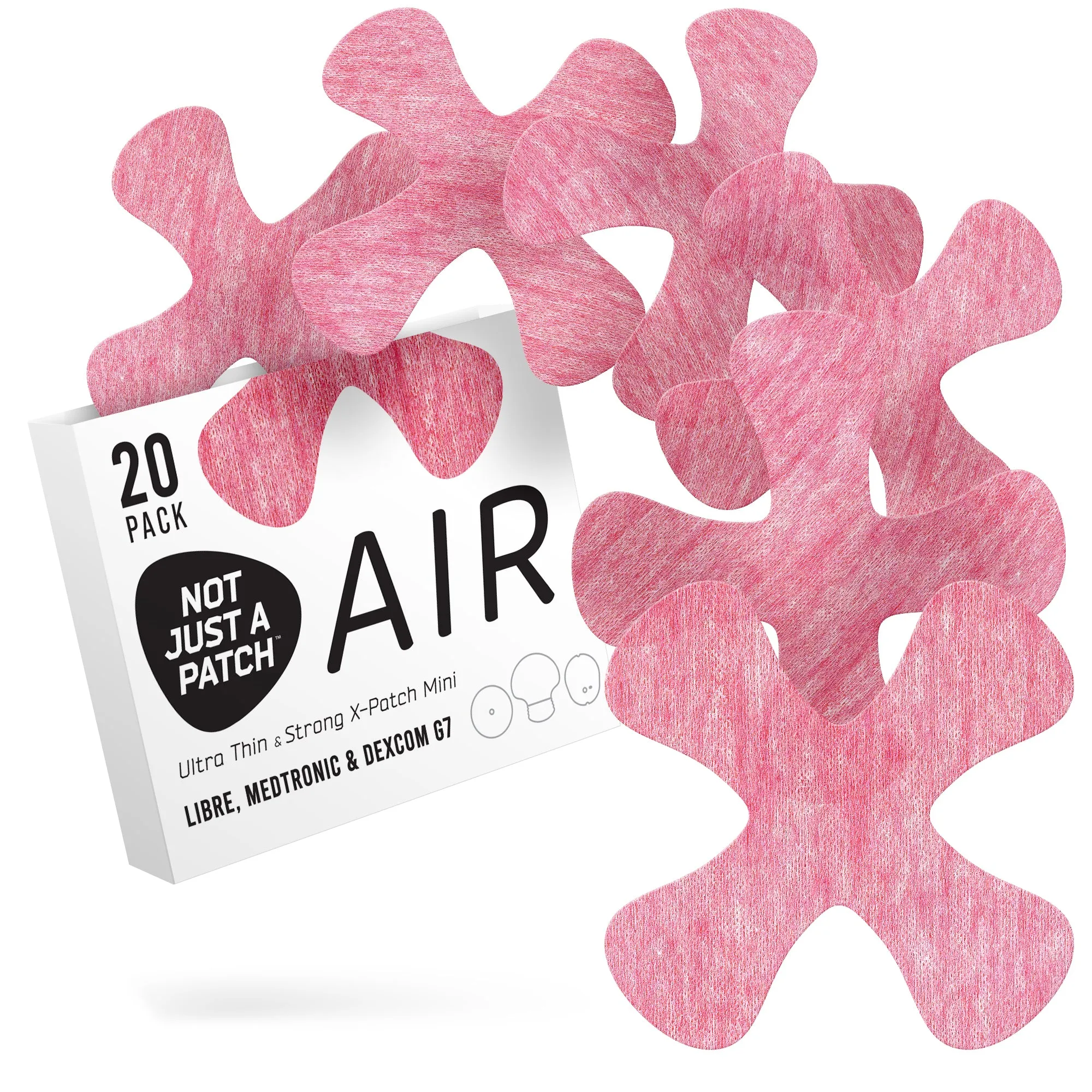 Not Just a Patch X Mini Air for Libre/Dexcom G7/ Medtronic CGM - 20 Pack - Choose Colour