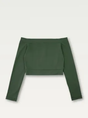 Off Shoulder Long Sleeve in Royal Fern
