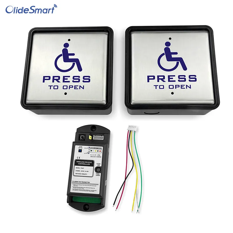Olidesmart OS-510 WiFi Wireless&Wired Handicapped Push Switch For Automatic Door, Work with Phone APP and Alexa