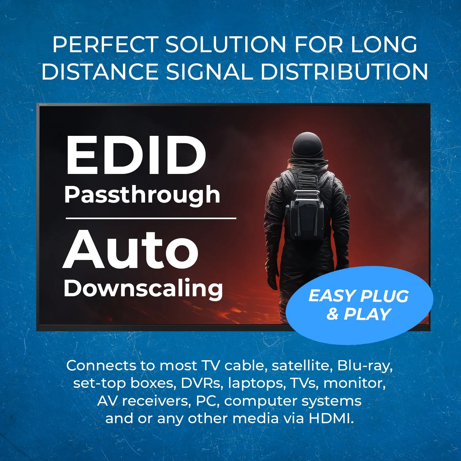 OREI 4K HDMI Extender Over CAT6/7 -230 ft - EDID & Power Over Cable (UHD-IPC230-K)