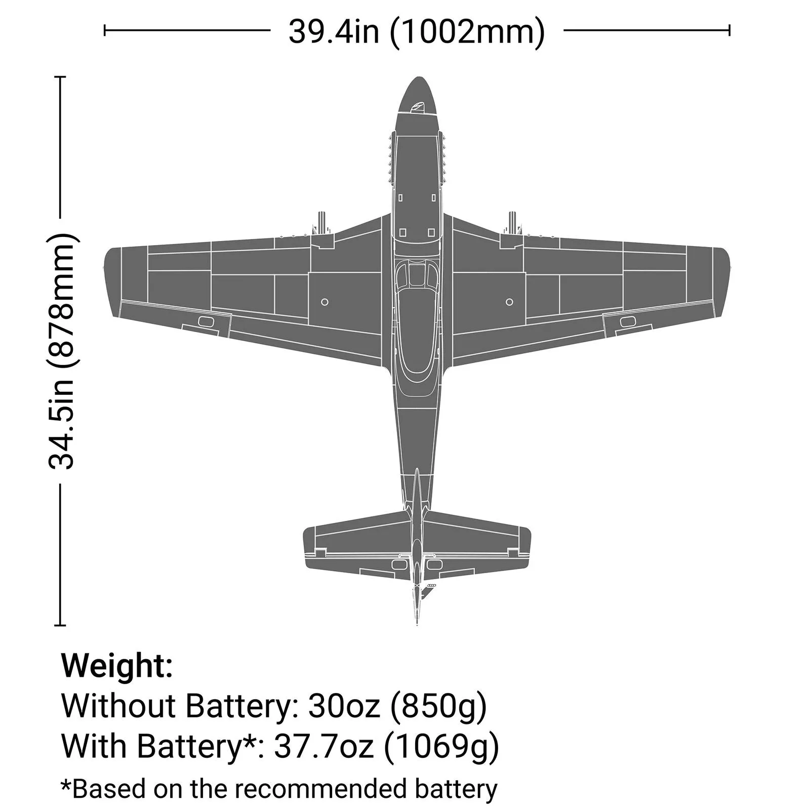 P-51D Mustang 1.0M BNF Basic with AS3X and SAFE Select