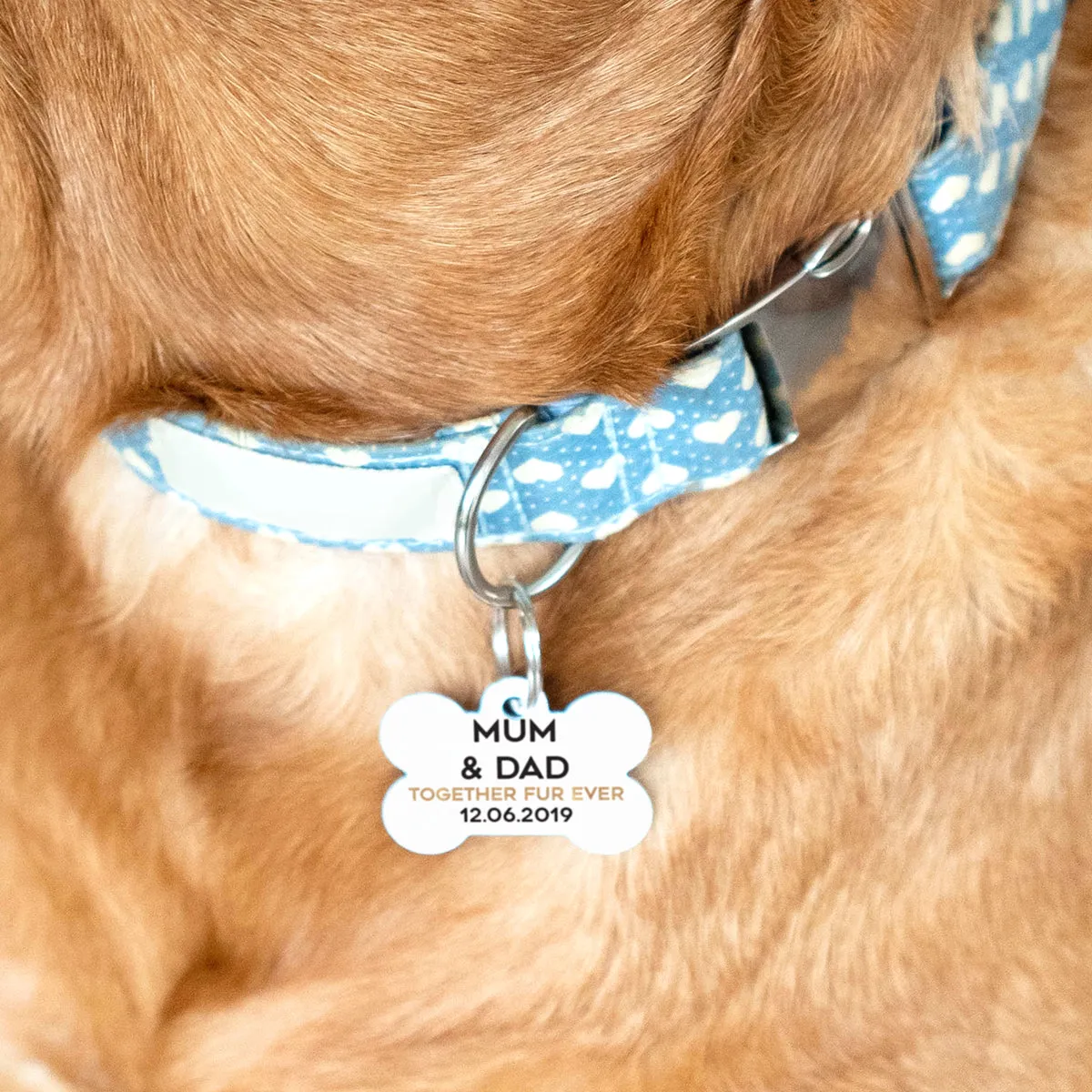 Personalised Wedding Doggy Bone Pet Tag
