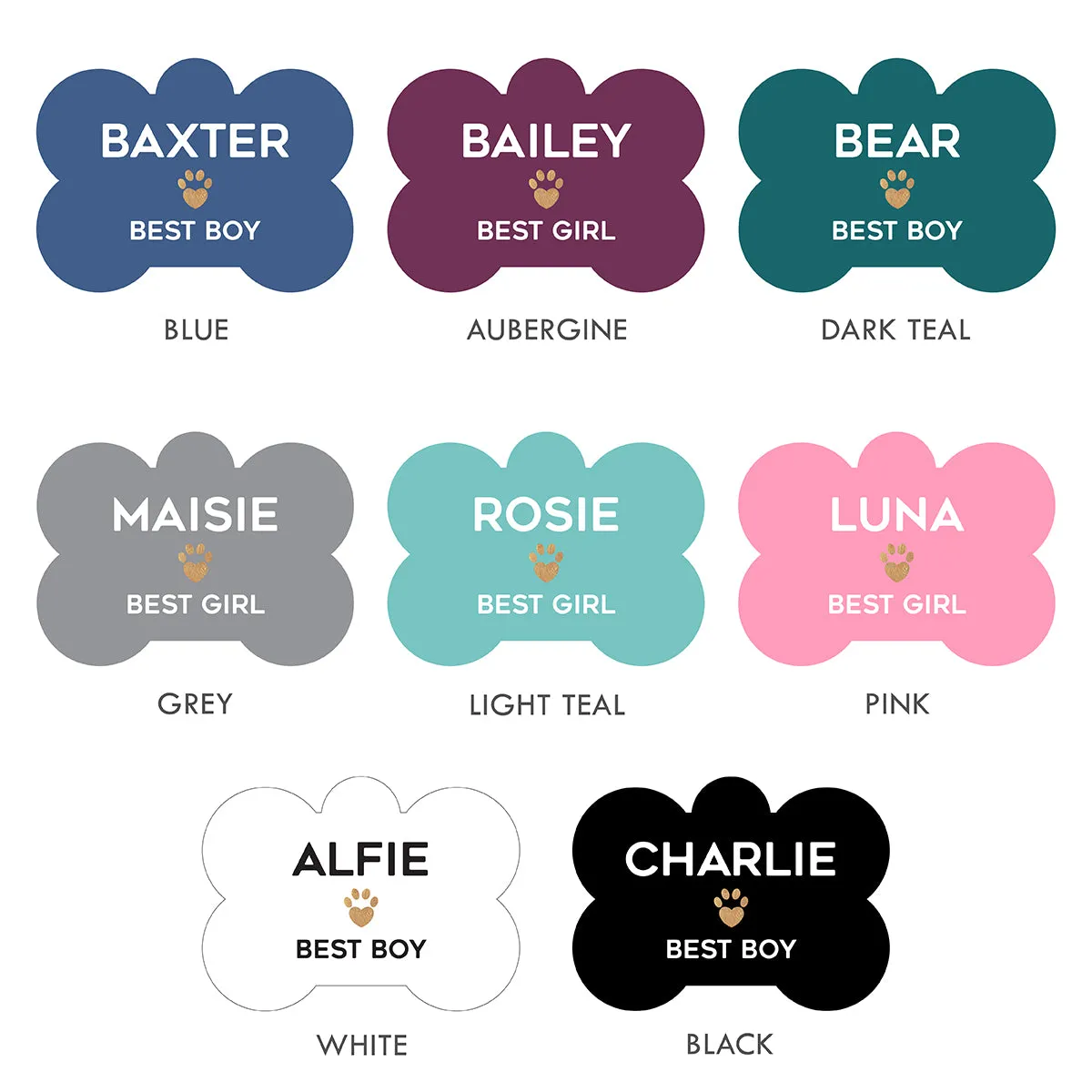 Personalised Wedding Doggy Bone Pet Tag