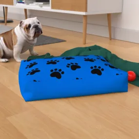 Pet Bed - Paws Blue