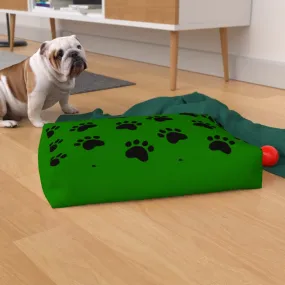 Pet Bed - Paws Green