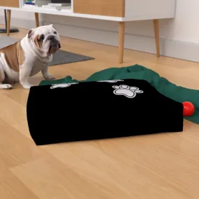 Pet Bed - Paws on Black