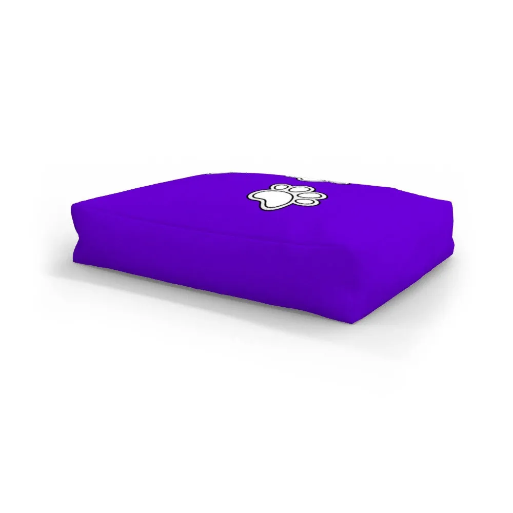 Pet Bed - Paws on Purple