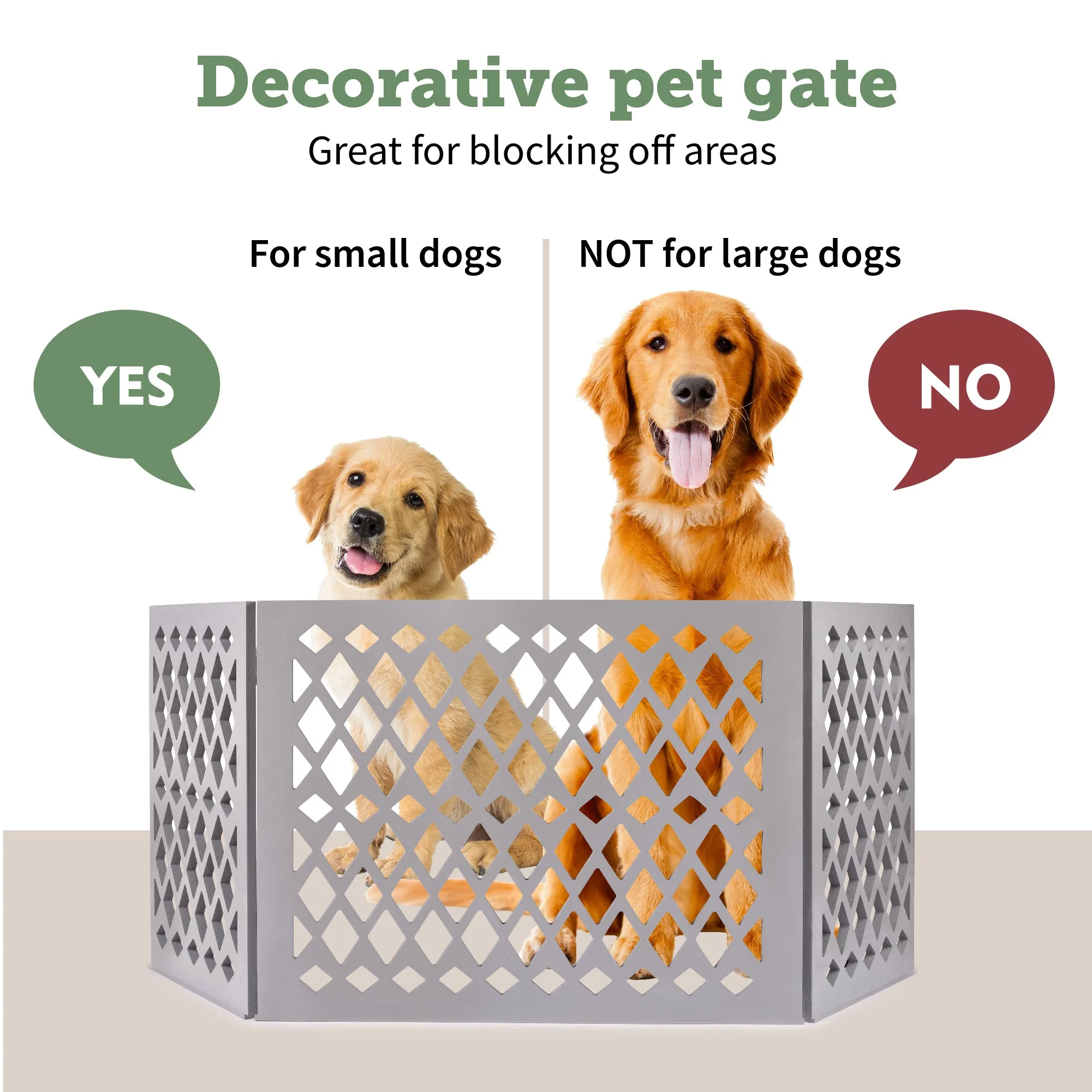 Pet Gate - Grey Diamond Décor