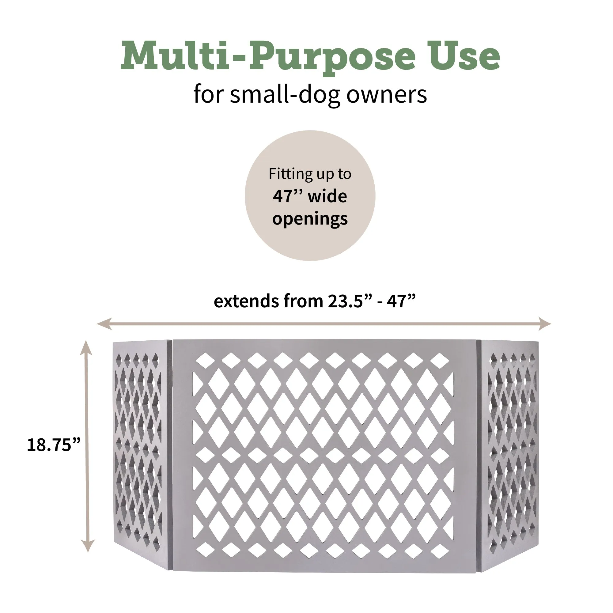 Pet Gate - Grey Diamond Décor
