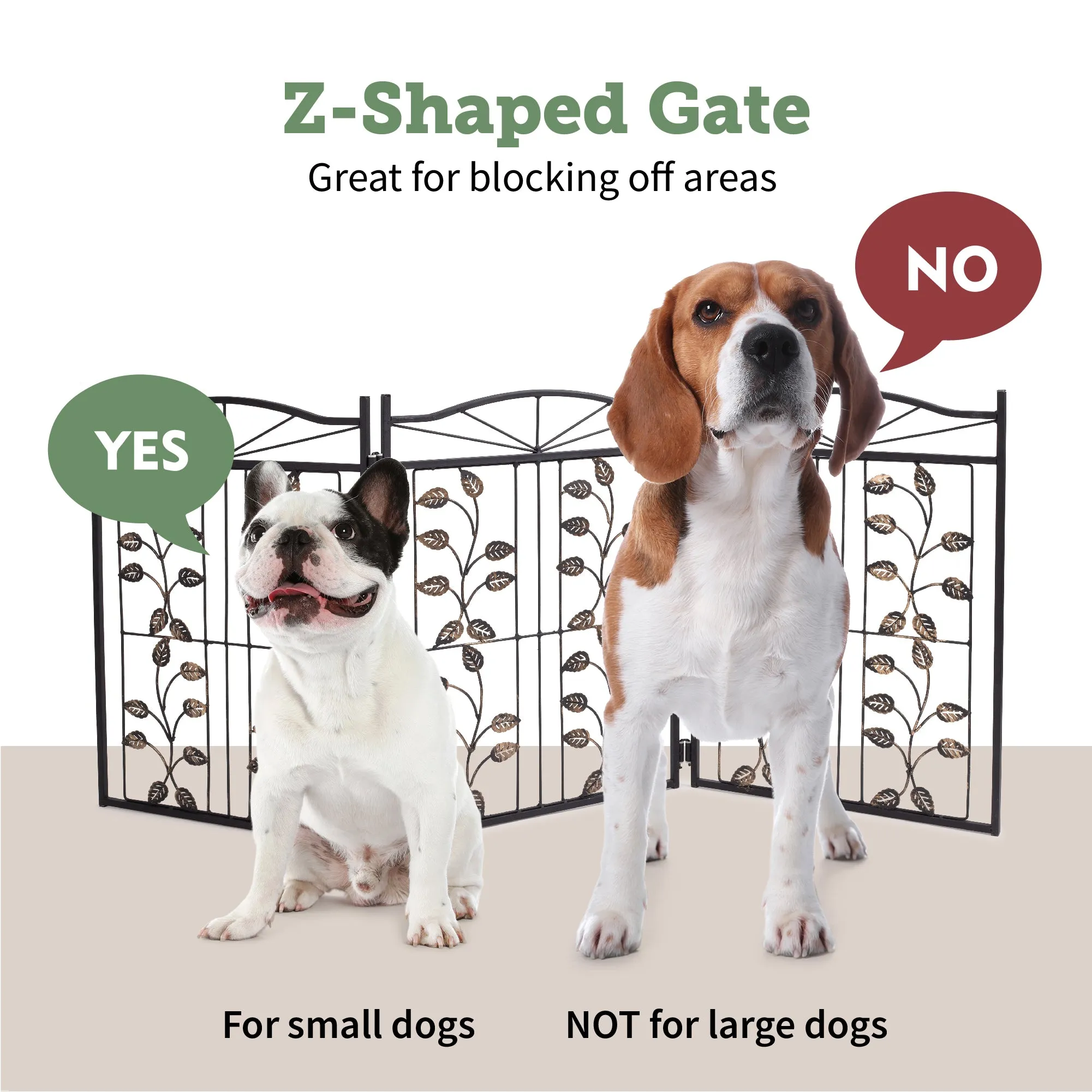Pet Gate - Metal Leaf Design