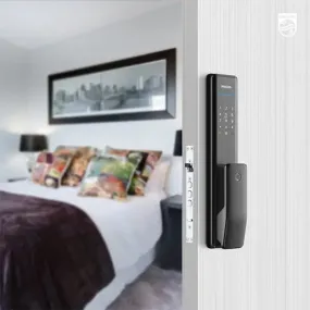 Philips EasyKey Alpha door lock with Push-Pull-Black