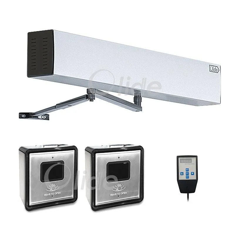 Phone APP Open Wireless Touchless Automatic Swing Door Opener with Wave to Open Switch, Hands Free Electric Door Operator