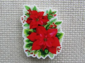 Poinsettias Needle Minder, Cover Minder, Magnet