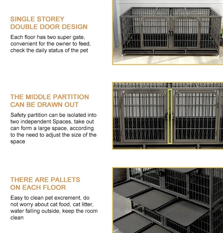 Quality steel breeders stacked cages 3 storeys high powder coated steel