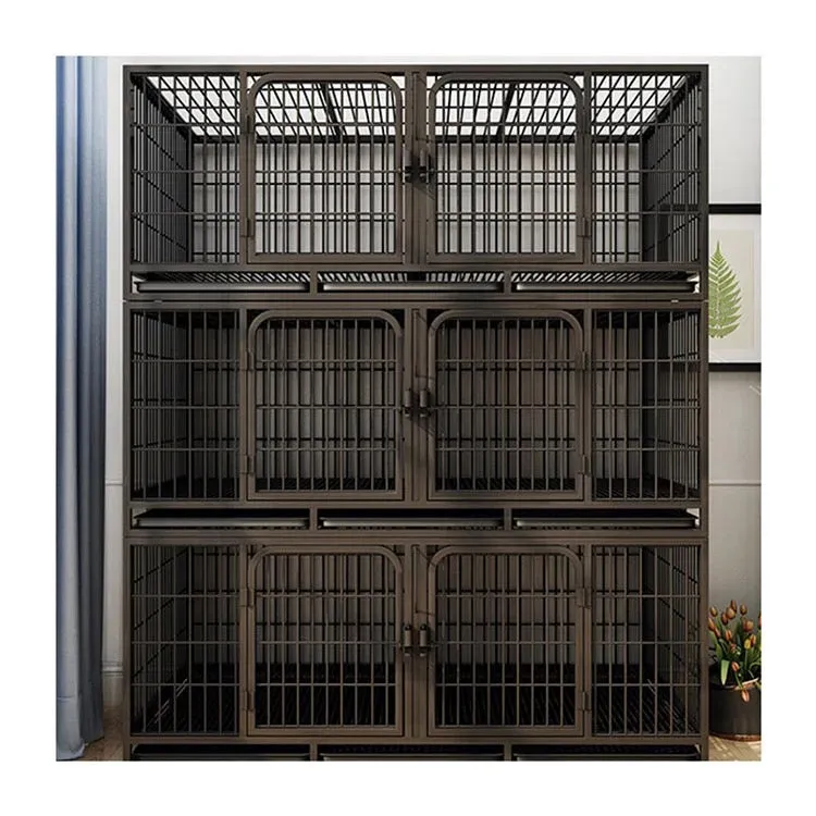 Quality steel breeders stacked cages 3 storeys high powder coated steel