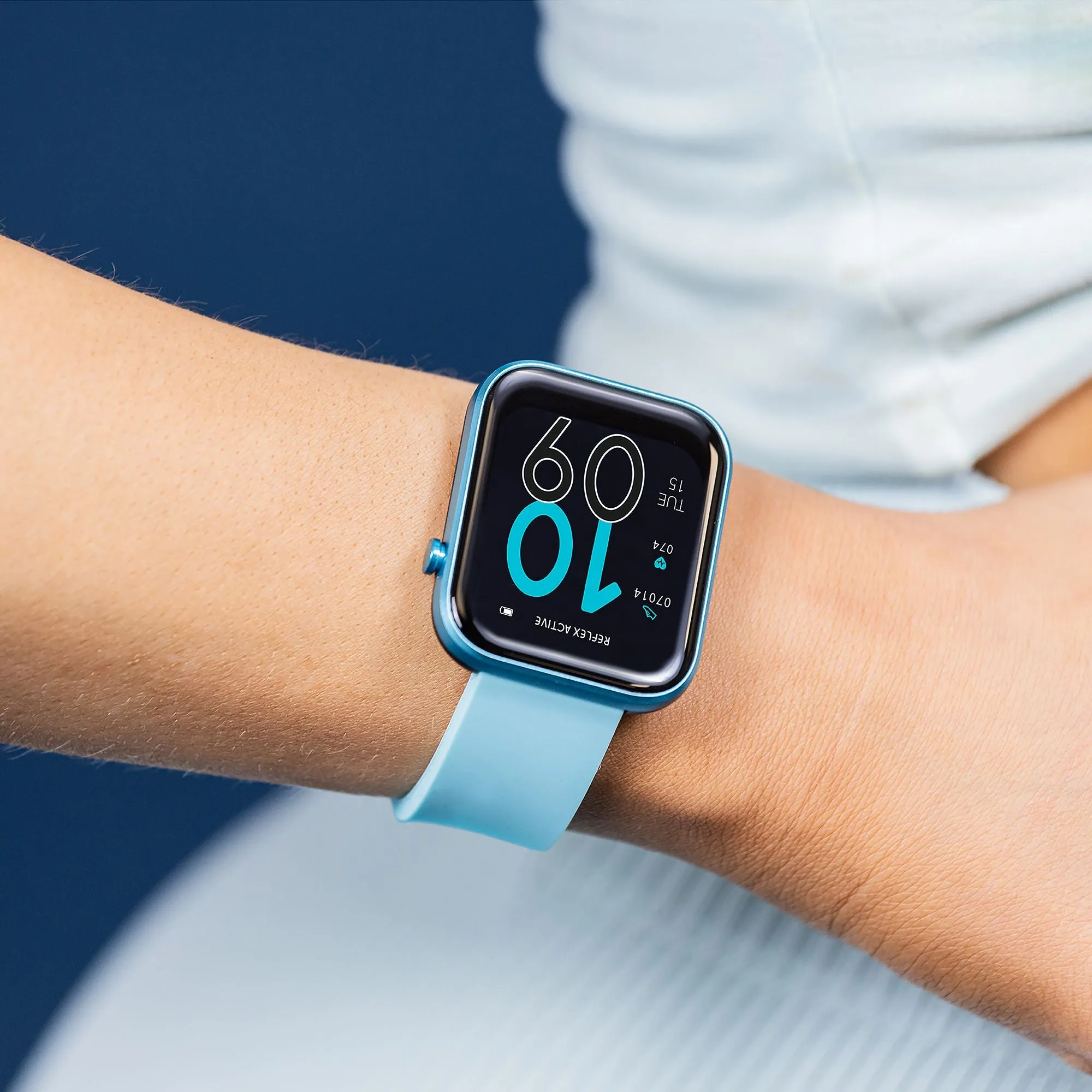 Reflex Active Series 12 Bright Blue Silicone Smartwatch RA12-2159