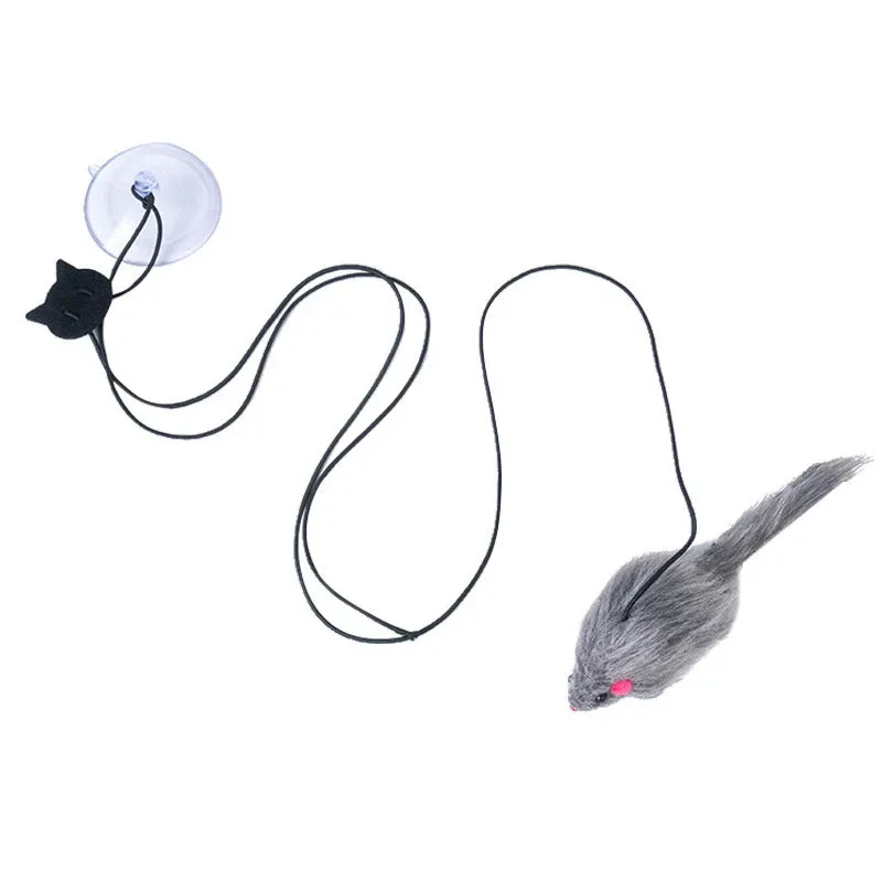 Retractable Cat Feather Toy Hanging Interactive Toys for Indoor Cats Kitten Play Chase Exercise Teaser Catnip Toys
