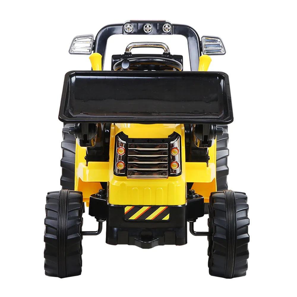 Ride On Bulldozer Digger Electric Car Yellow for kids 3  years old  and parental remote