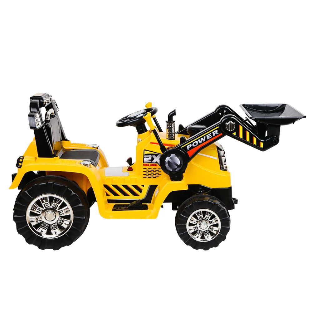 Ride On Bulldozer Digger Electric Car Yellow for kids 3  years old  and parental remote