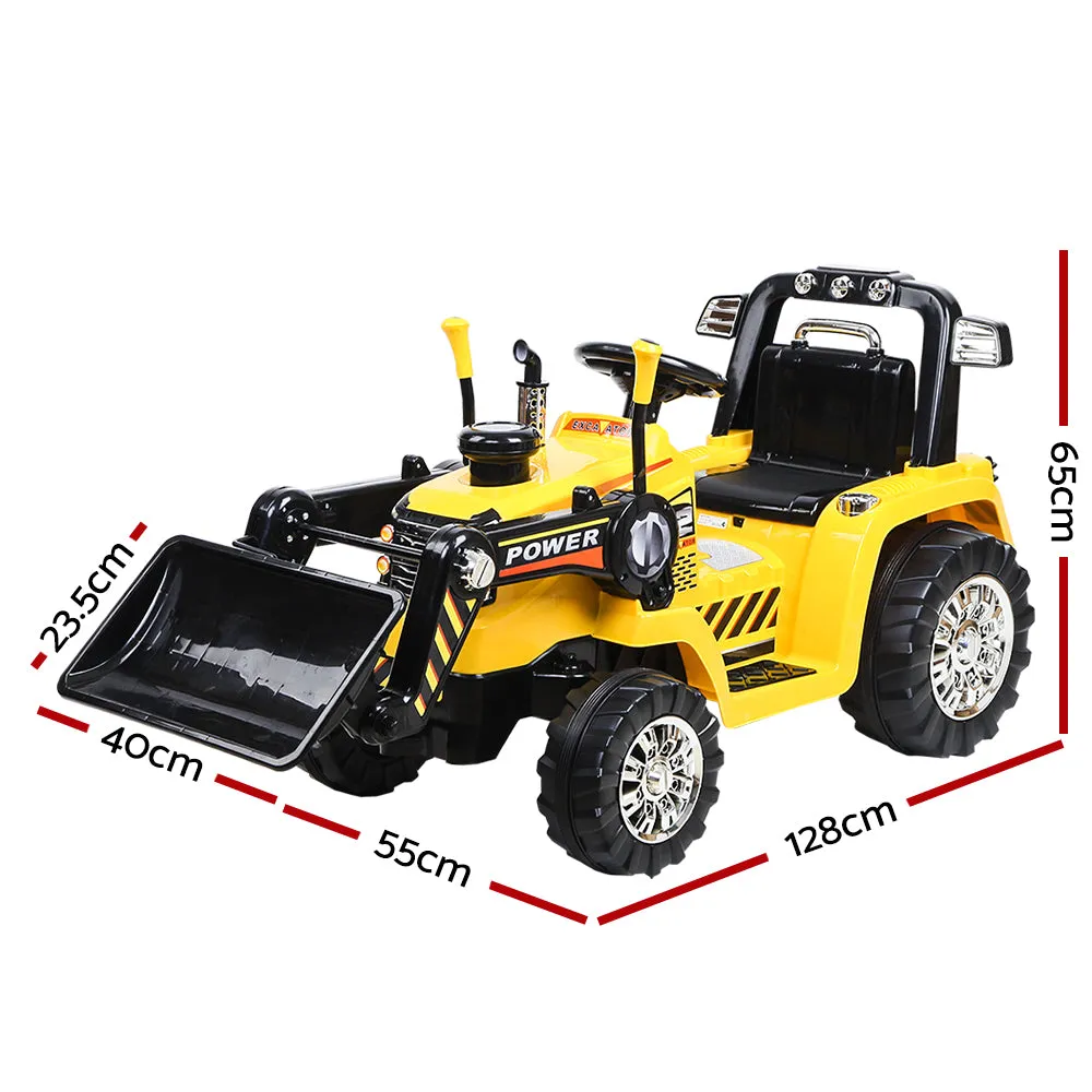Ride On Bulldozer Digger Electric Car Yellow for kids 3  years old  and parental remote