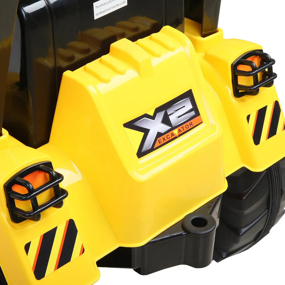 Ride On Bulldozer Digger Electric Car Yellow for kids 3  years old  and parental remote