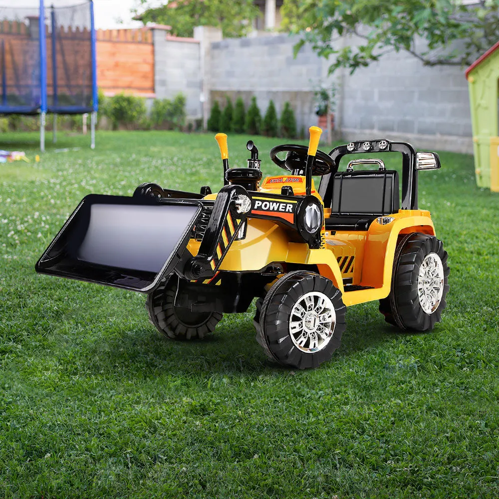 Ride On Bulldozer Digger Electric Car Yellow for kids 3  years old  and parental remote
