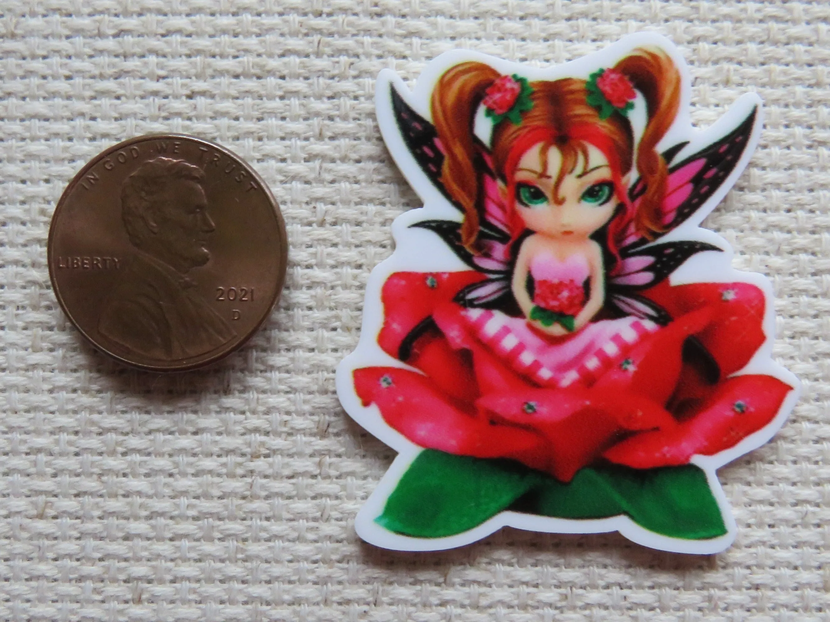 Rose Fairy Needle Minder, Cover Minder, Magnet
