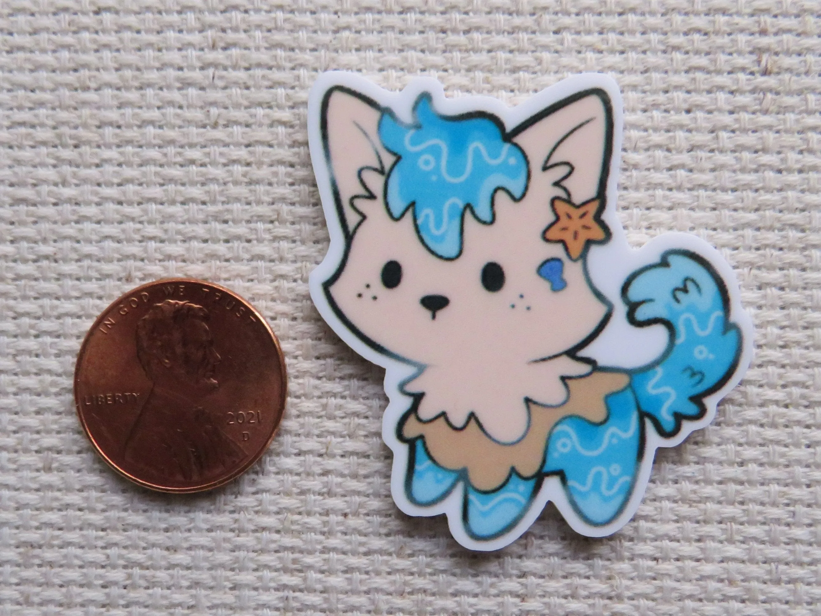 Sand and Sea Dog/Cat Needle Minder, Cover Minder, Magnet