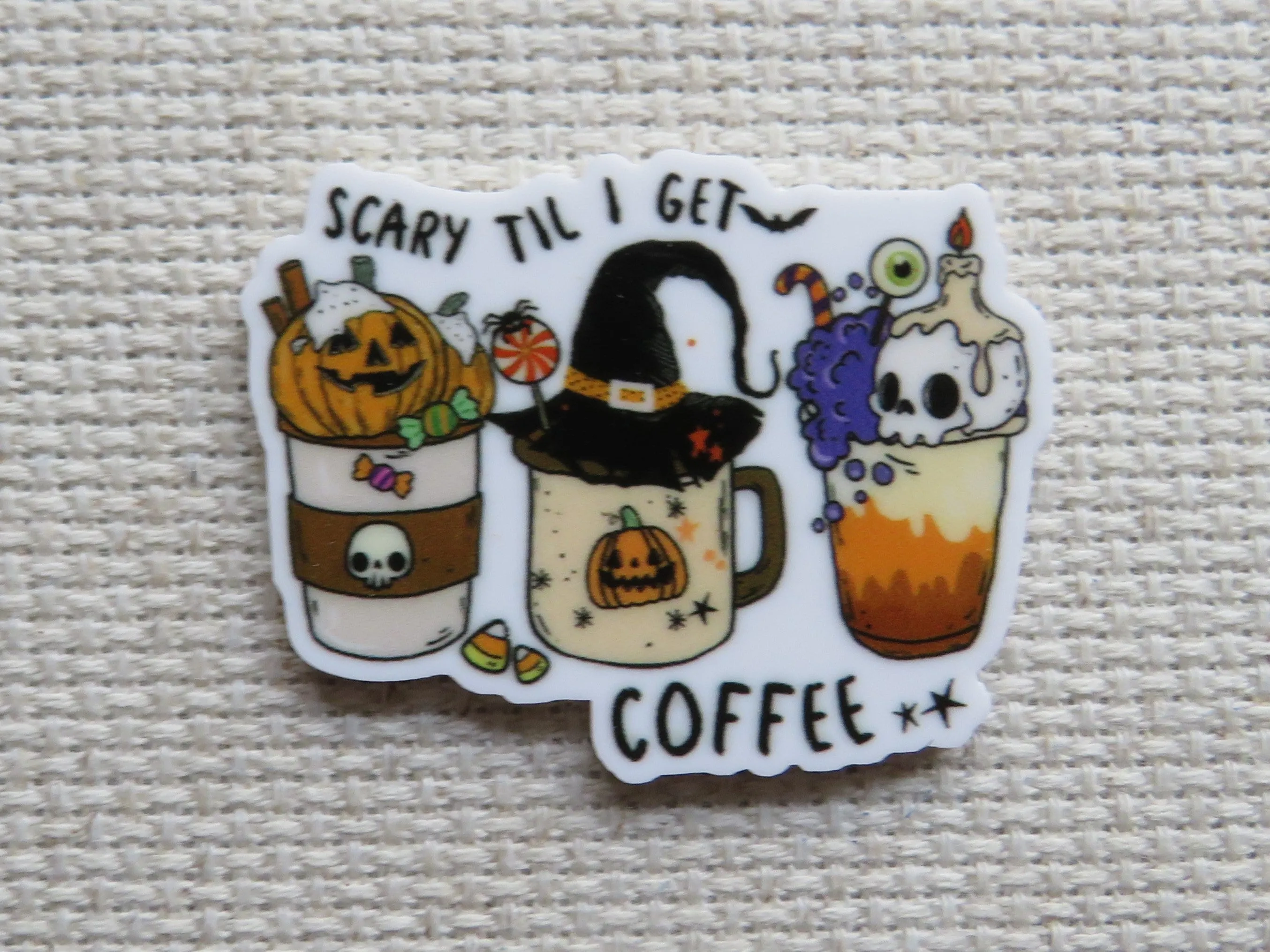 Scary Till I Get My Coffee Needle Minder, Cover Minder, Magnet