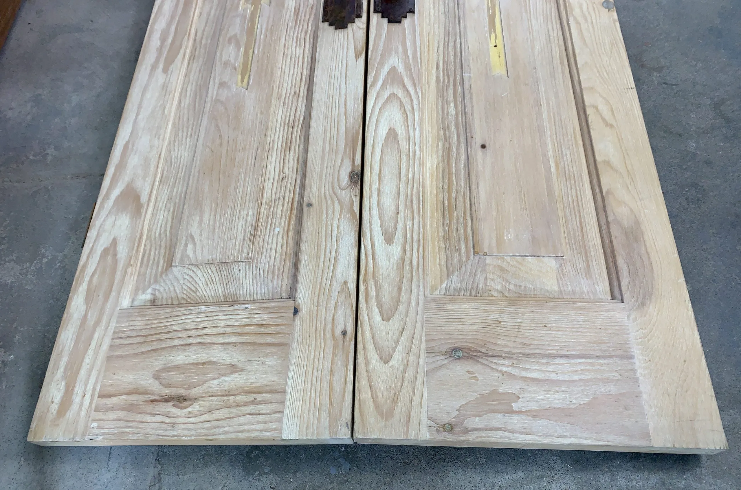 Set of Doors, South West Style, Wire Brushed Knotty Pine, Hardware Included