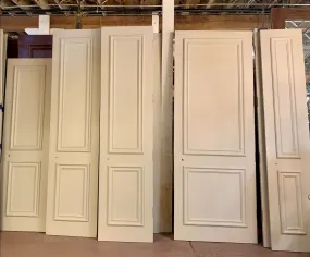 Set of Solid Wood Interior Doors, 2 Panel, Cream White