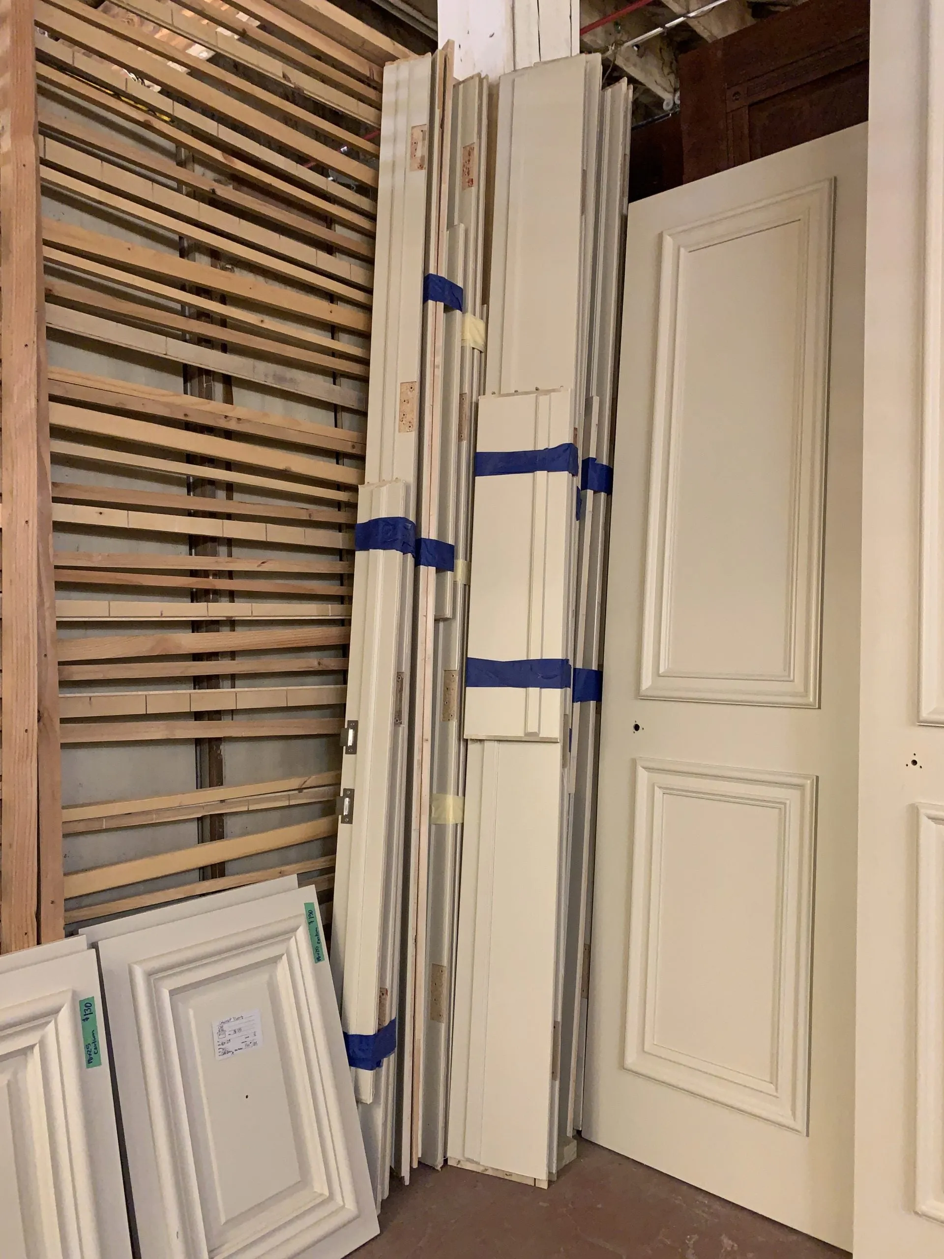 Set of Solid Wood Interior Doors, 2 Panel, Cream White
