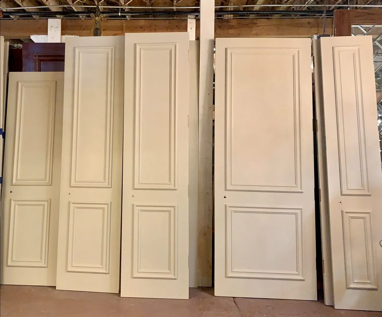 Set of Solid Wood Interior Doors, 2 Panel, Cream White