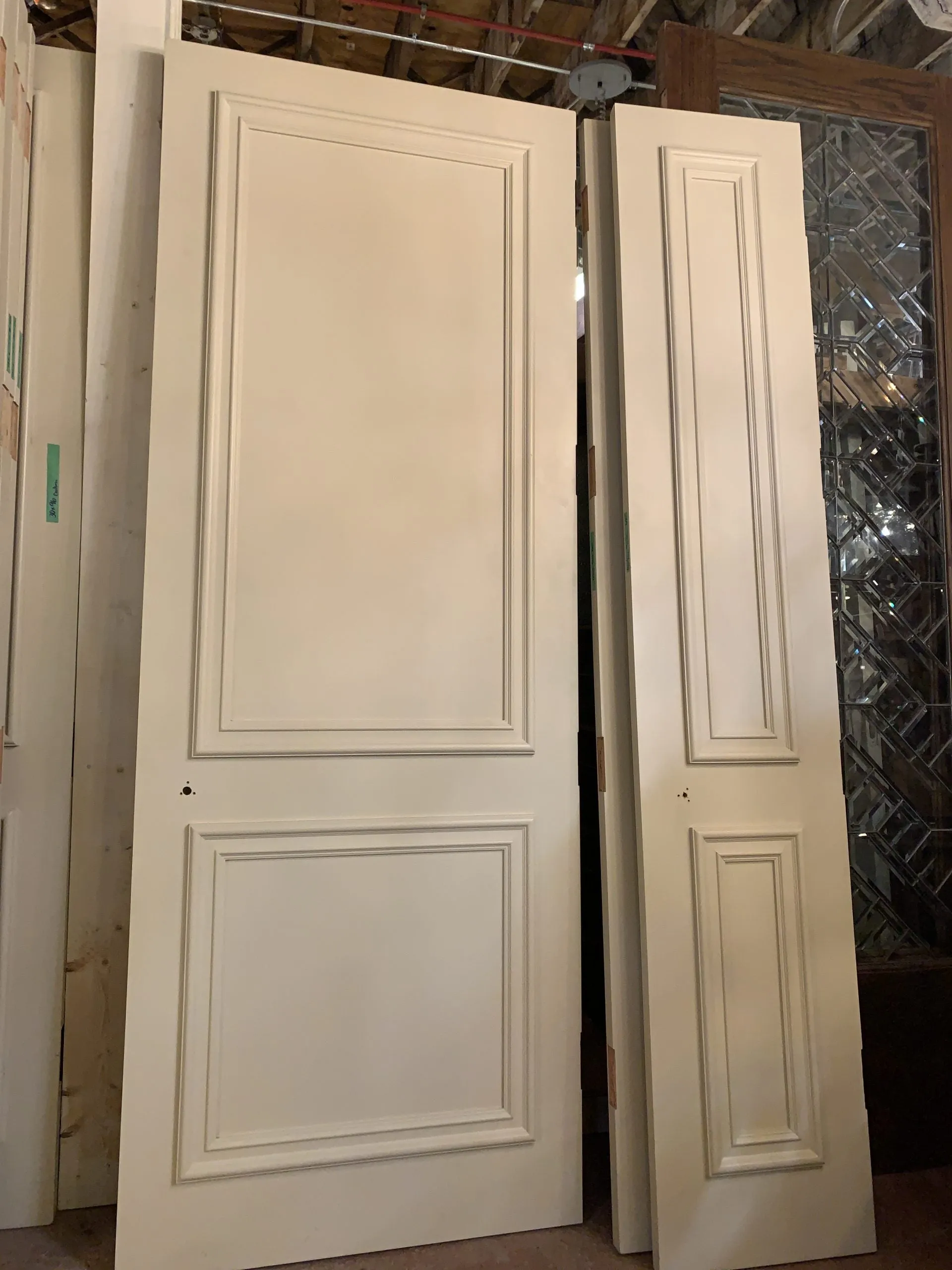 Set of Solid Wood Interior Doors, 2 Panel, Cream White