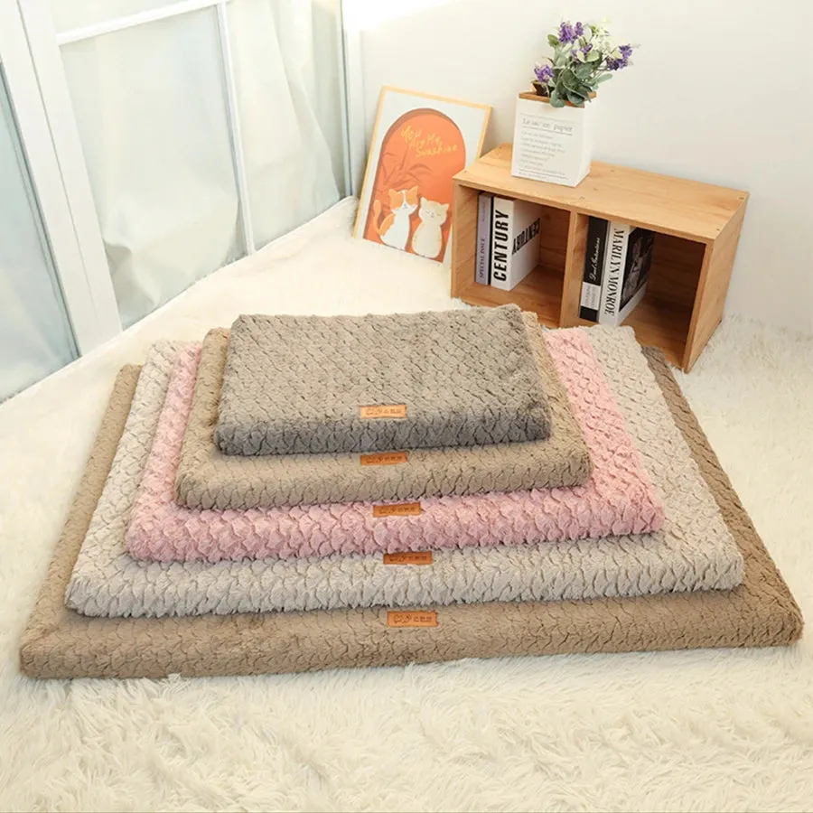Short Plush Removable Washable Pet Bed, High Elasticity Non-Collapse Dog Bed, Suitable For Small And Medium Dogs and Cats