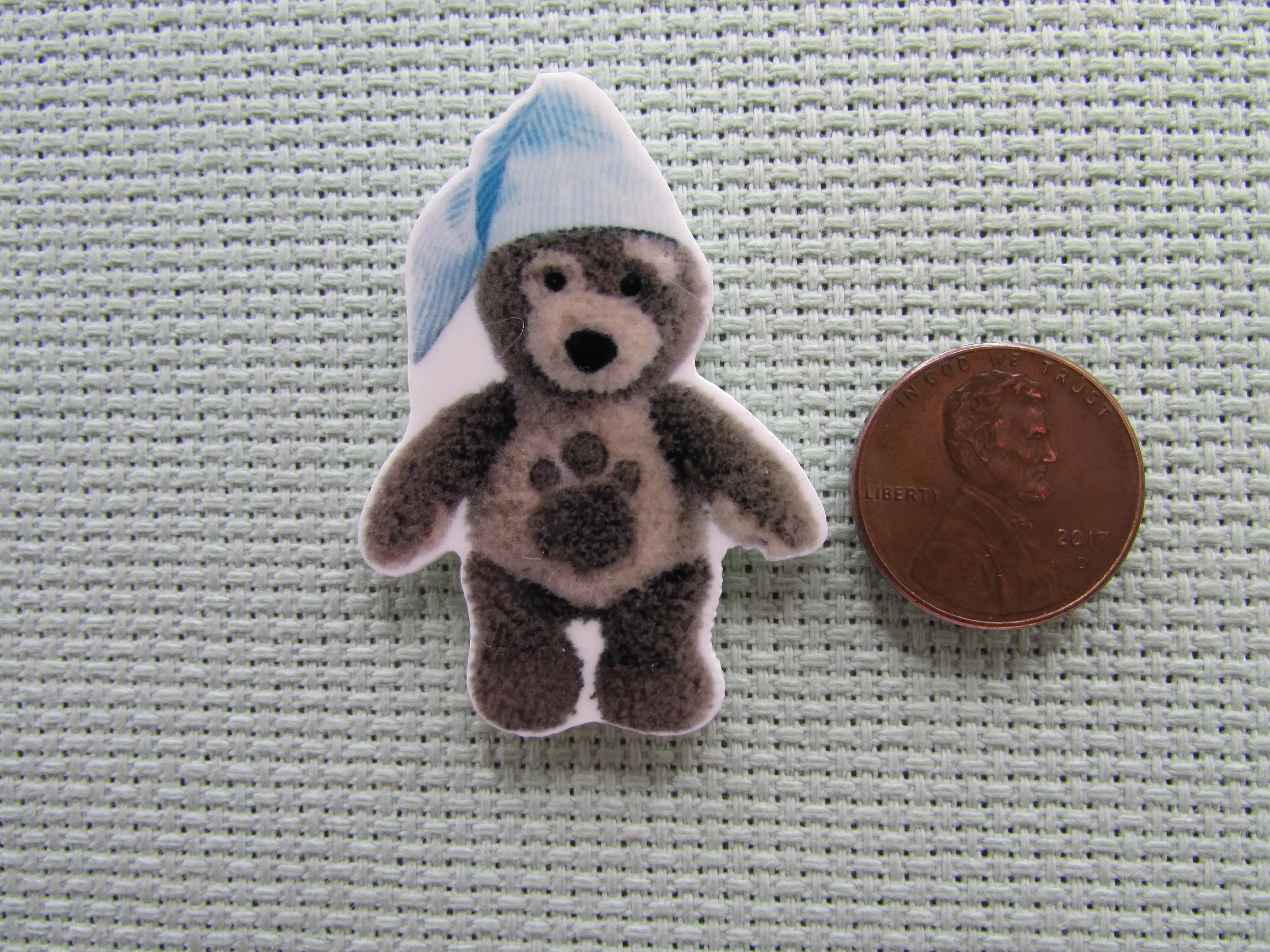 Sleepy Teddy Bear Needle Minder, Cover Minder, Magnet LAST ONE!