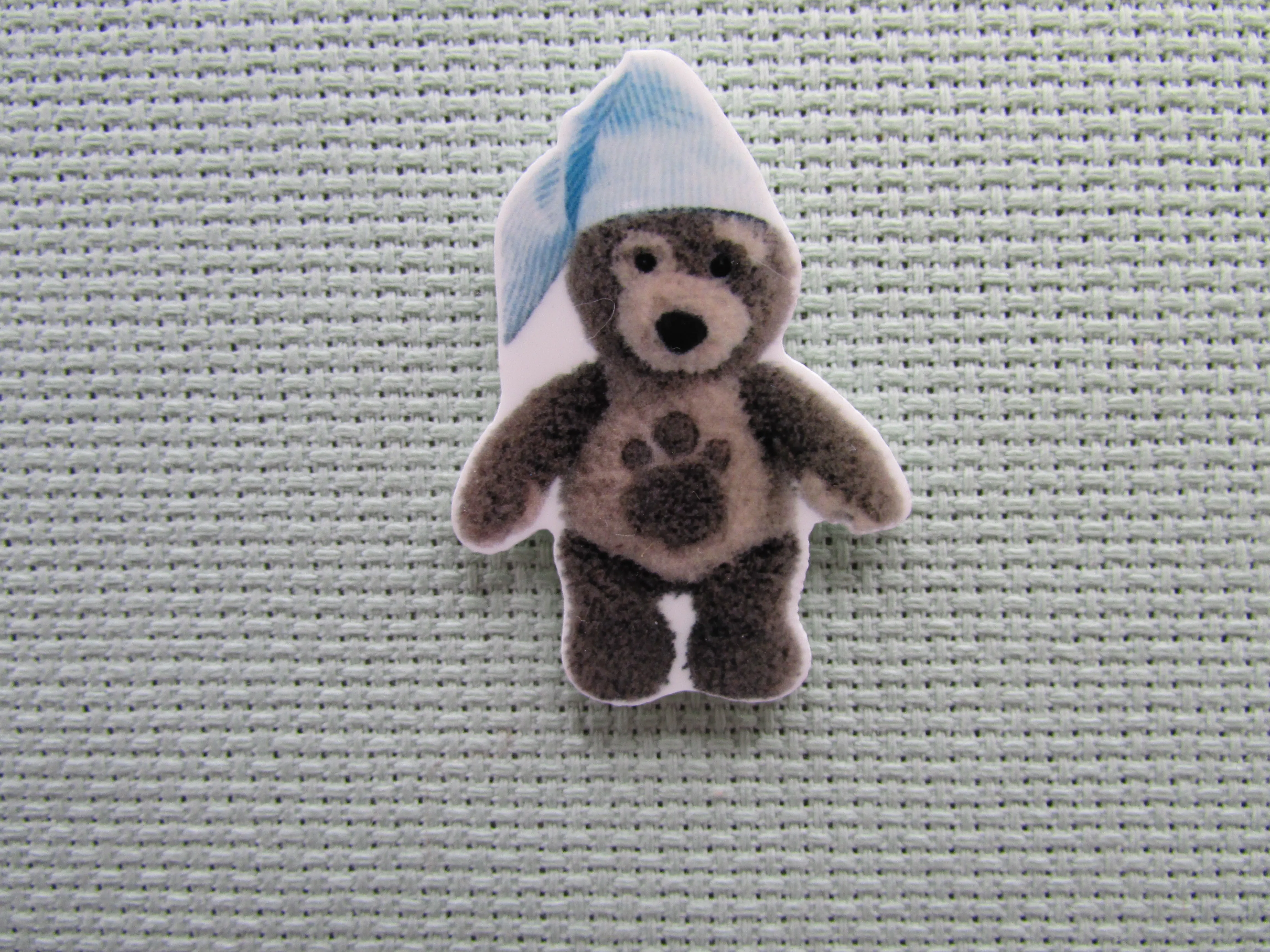 Sleepy Teddy Bear Needle Minder, Cover Minder, Magnet LAST ONE!