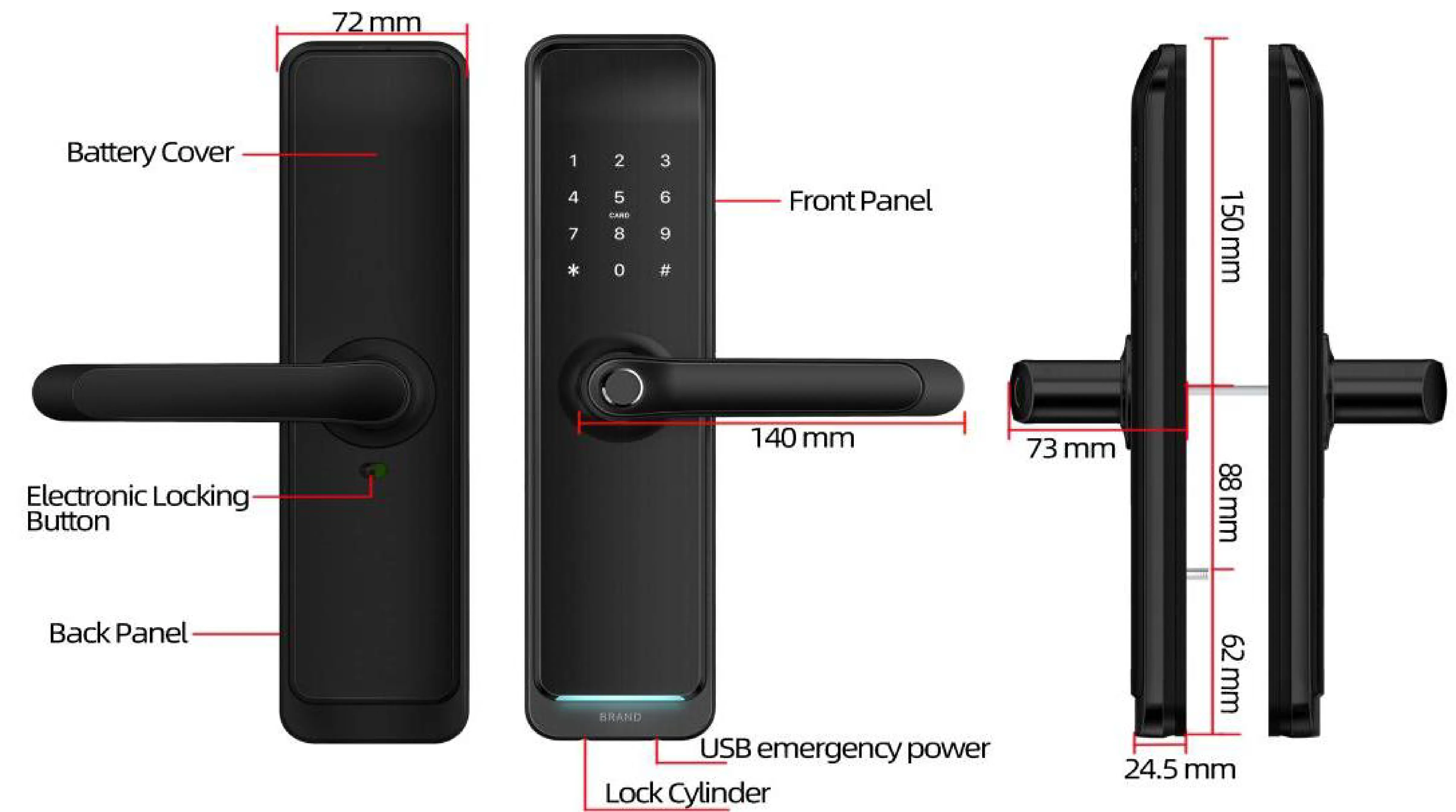 Smart Mortise Lock - V190MNSUS514