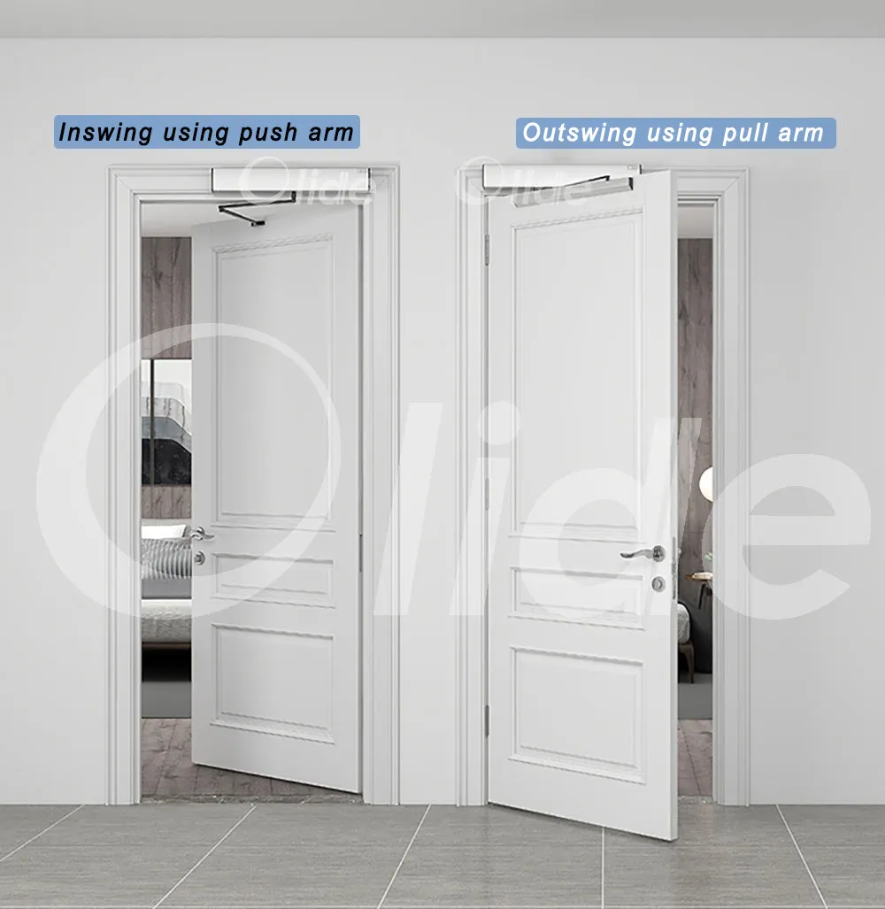 Smart Touchless Electric Swing Door, Automatic Hinge Door Opener with 2pcs Wireless Slim Wave to Open Switch Button