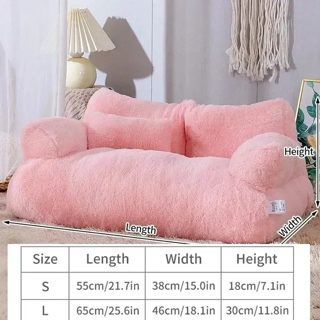 Sofa Winter Warm Foam Neck Pad Nest Beds Pet Deep Sleeping Bed For Small Medium Dogs Comfortable Plush Puppy Supplies