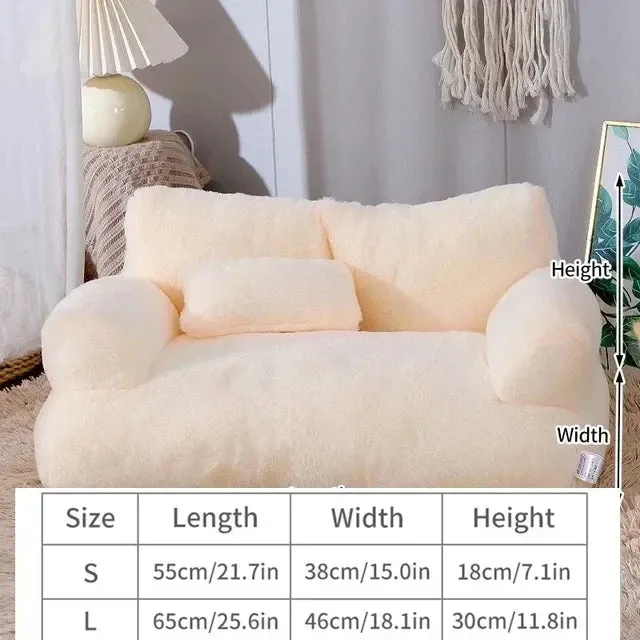 Sofa Winter Warm Foam Neck Pad Nest Beds Pet Deep Sleeping Bed For Small Medium Dogs Comfortable Plush Puppy Supplies