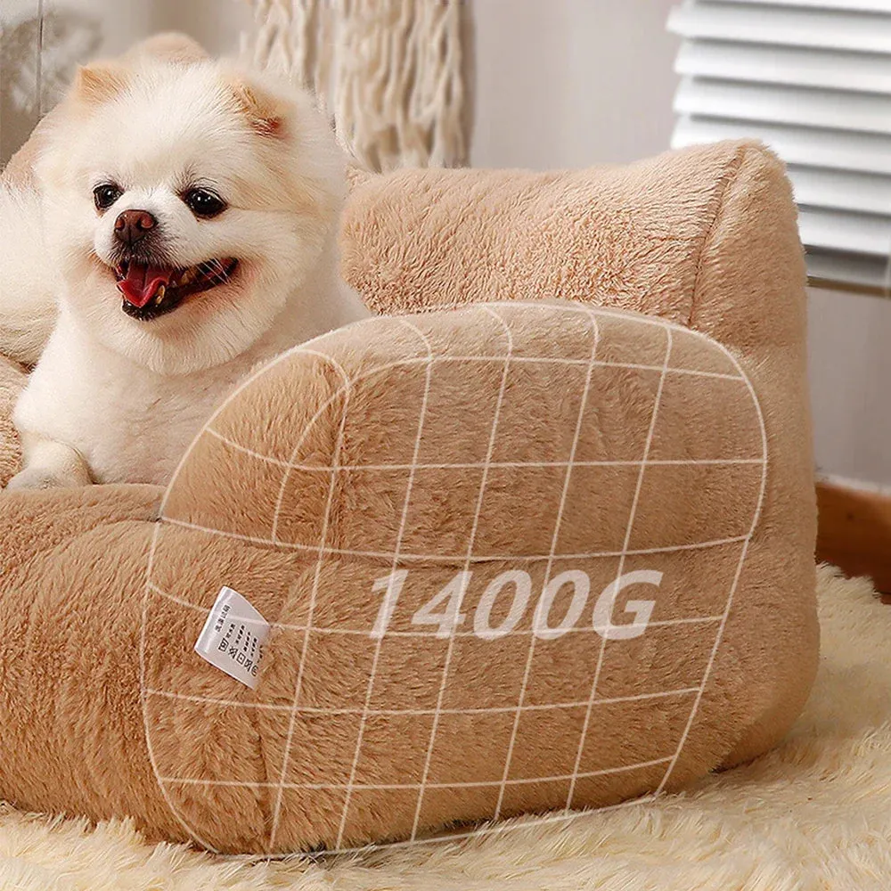 Sofa Winter Warm Foam Neck Pad Nest Beds Pet Deep Sleeping Bed For Small Medium Dogs Comfortable Plush Puppy Supplies
