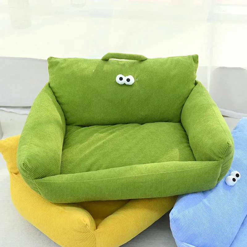 Sofa Winter Warm Foam Neck Pad Nest Beds Pet Deep Sleeping Bed For Small Medium Dogs Comfortable Plush Puppy Supplies