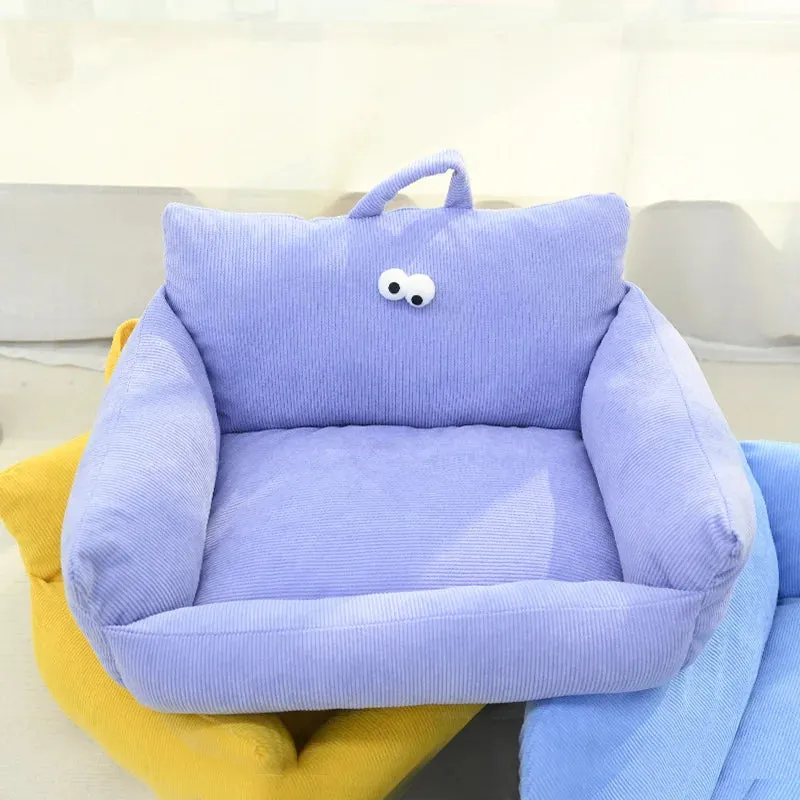 Sofa Winter Warm Foam Neck Pad Nest Beds Pet Deep Sleeping Bed For Small Medium Dogs Comfortable Plush Puppy Supplies