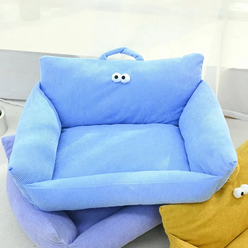 Sofa Winter Warm Foam Neck Pad Nest Beds Pet Deep Sleeping Bed For Small Medium Dogs Comfortable Plush Puppy Supplies