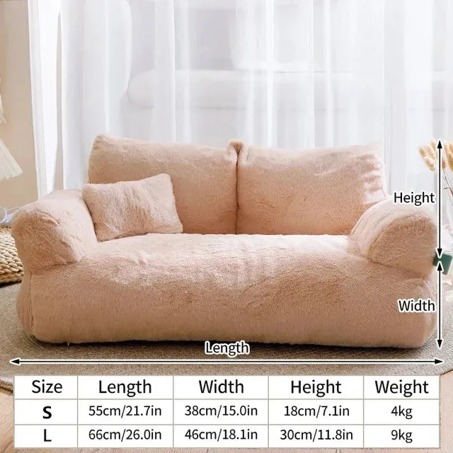 Sofa Winter Warm Foam Neck Pad Nest Beds Pet Deep Sleeping Bed For Small Medium Dogs Comfortable Plush Puppy Supplies