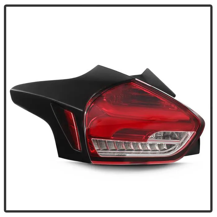 Spyder Tail Lights Ford Focus Hatchback (2015-2016-2017) Sequential LED Signal - Black or Red Clear