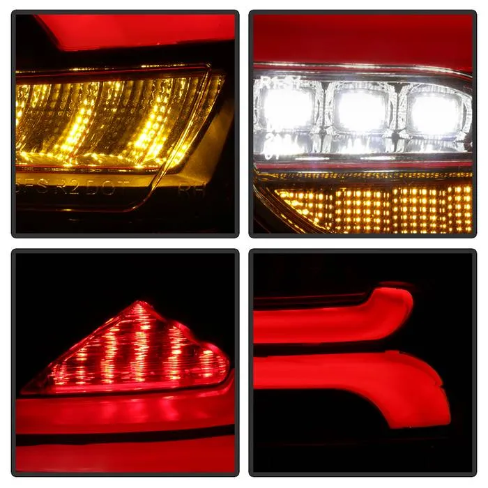 Spyder Tail Lights Ford Focus Hatchback (2015-2016-2017) Sequential LED Signal - Black or Red Clear