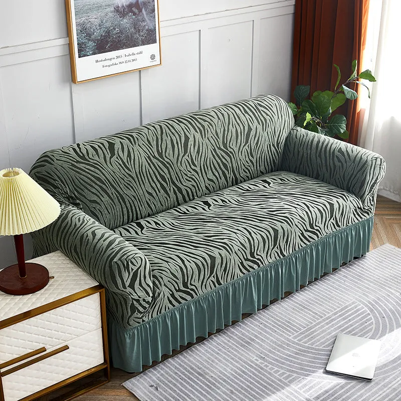 Stretch Universal Thick Soft Sofa Cover with Skirt